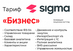 Активация лицензии ПО Sigma сроком на 1 год тариф "Бизнес" в Кемерово
